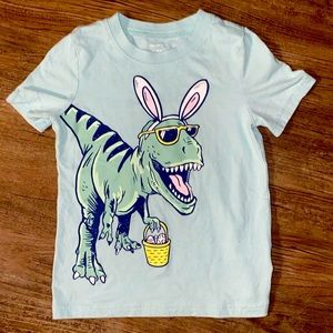 🍀 4/$20 Carters dinosaur egg hunt Easter T shirt size 5T